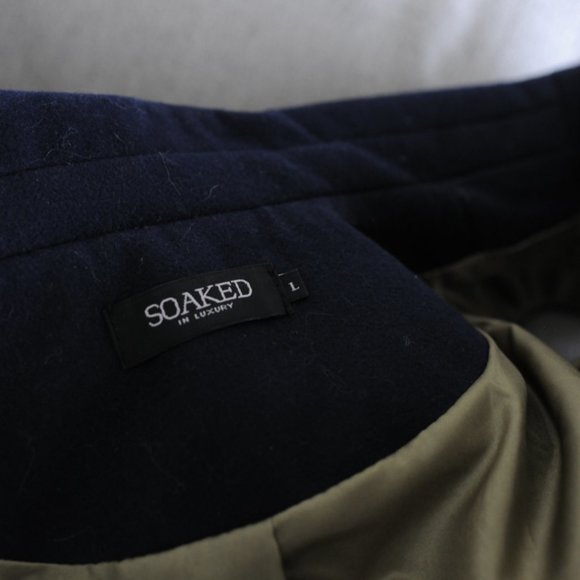 Navy Blue mid length vest jacket - Picture 3 of 8